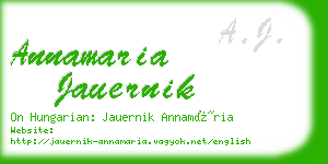 annamaria jauernik business card